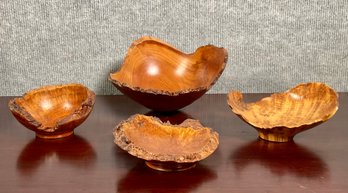 A collection of fine hand turned