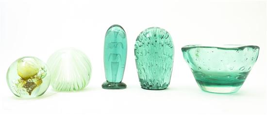 * A Collection of Five Glass