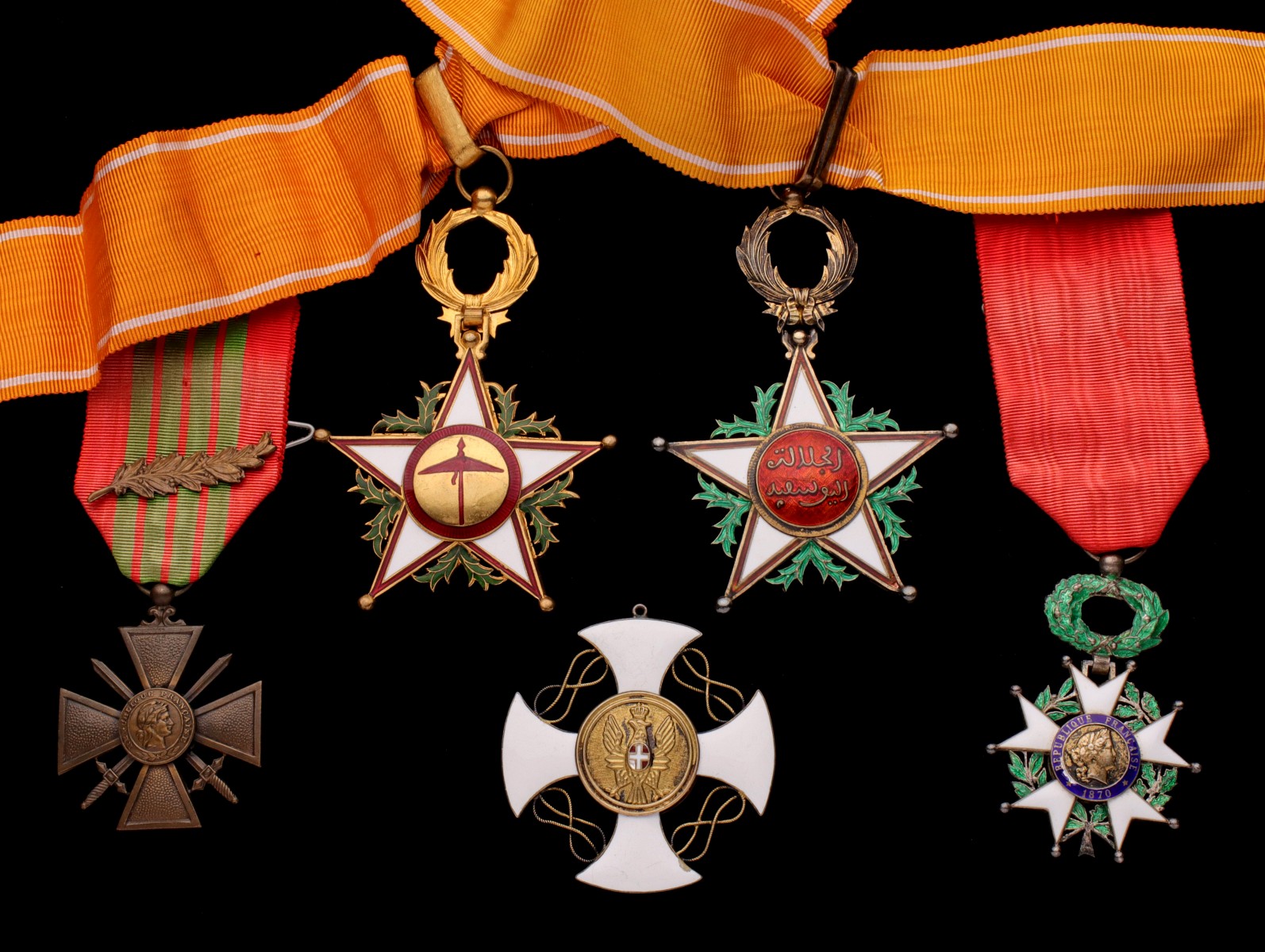 A COLLECTION OF FIVE ORDER MEDALS1.