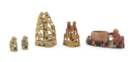 A Collection of Five Soapstone