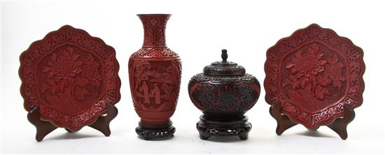 A Collection of Four Cinnabar