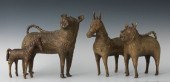 A Collection of Four Dhokra Tr
