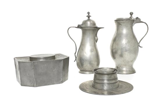 A Collection of Four Pewter