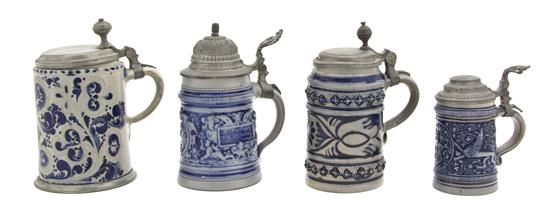 *A Collection of Four Salt Glaze