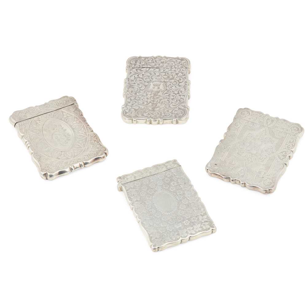 A COLLECTION OF FOUR VICTORIAN CARD