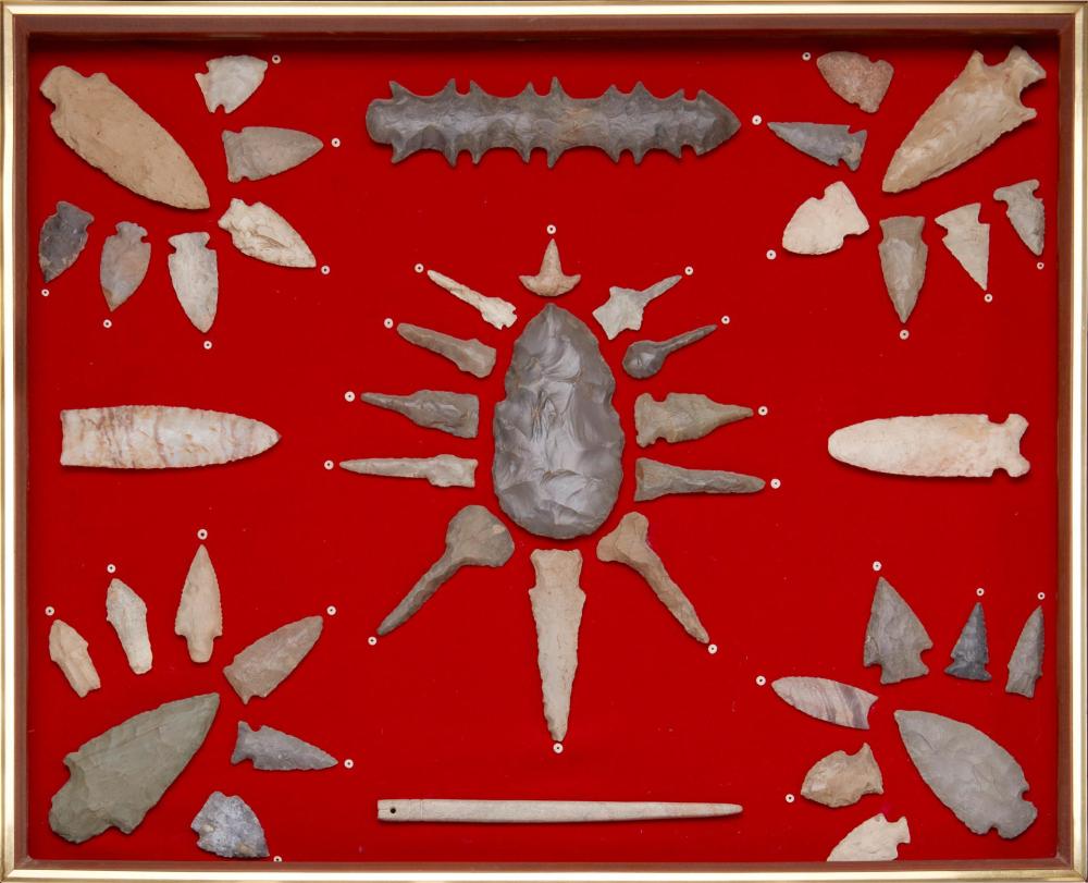 A COLLECTION OF FRAMED STONE