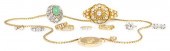 *A Collection of Gold Jewelry