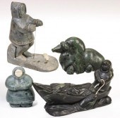 A COLLECTION OF INUIT SOAPSTON