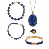 A COLLECTION OF LAPIS LAZULI J