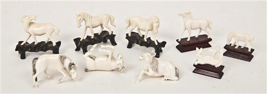A Collection of Nine Chinese Carved