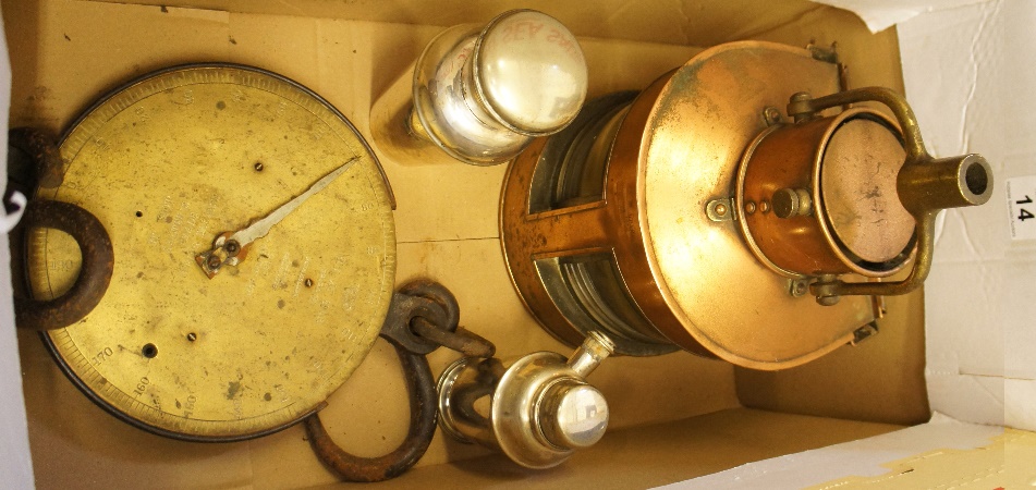 A collection of old metalware to