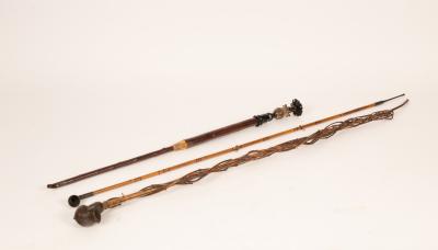 A collection of opium pipes and