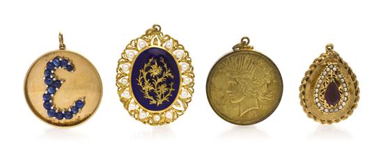 A Collection of Pendants consisting