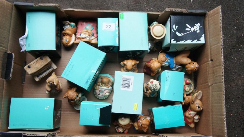 A collection of Pendelfin figures
