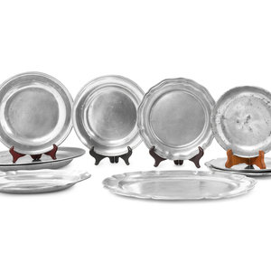 A Collection of Pewter Table