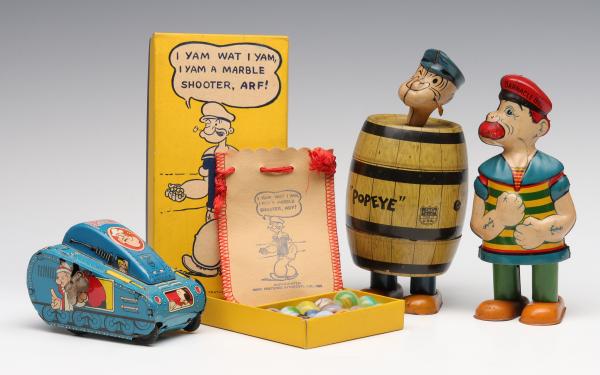 A COLLECTION OF POPEYE THEME TOYS