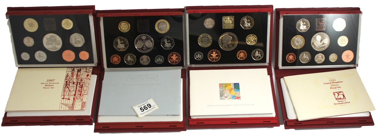 A collection of proof coins to