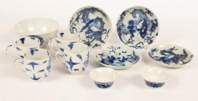 A collection of Qing blue and white
