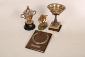 A collection of racing trophie