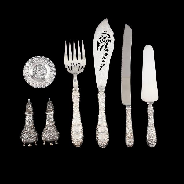 A COLLECTION OF REPOUSSE STERLING