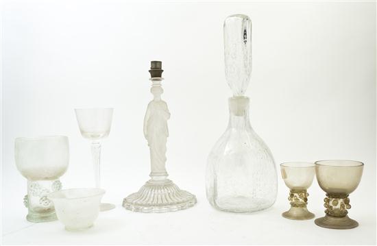* A Collection of Seven Glass