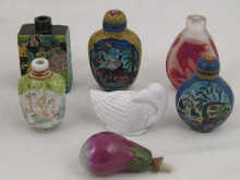 A collection of seven Chinese snuff