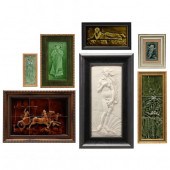 A COLLECTION OF SEVEN MAJOLICA