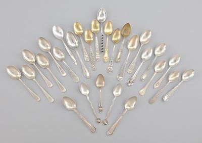 A Collection of Silver Demitasse