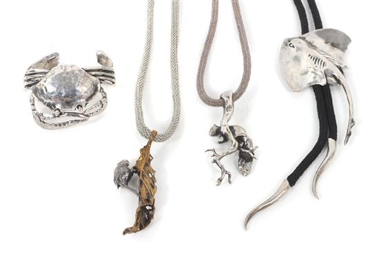 A Collection of Silver Jewelry