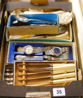 A collection of silver plated