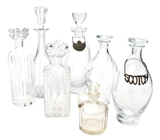 A Collection of Six Cut Glass