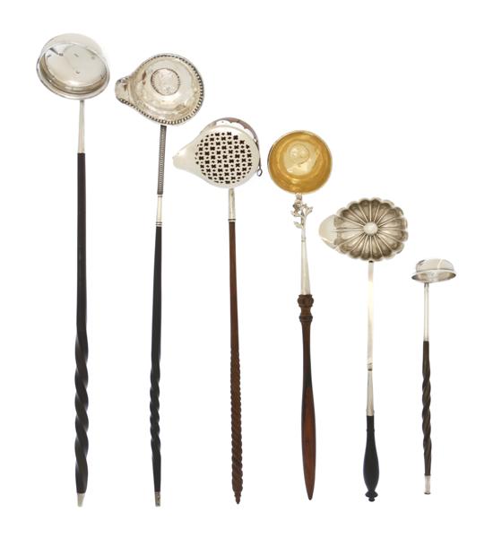 A Collection of Six Silver Toddy