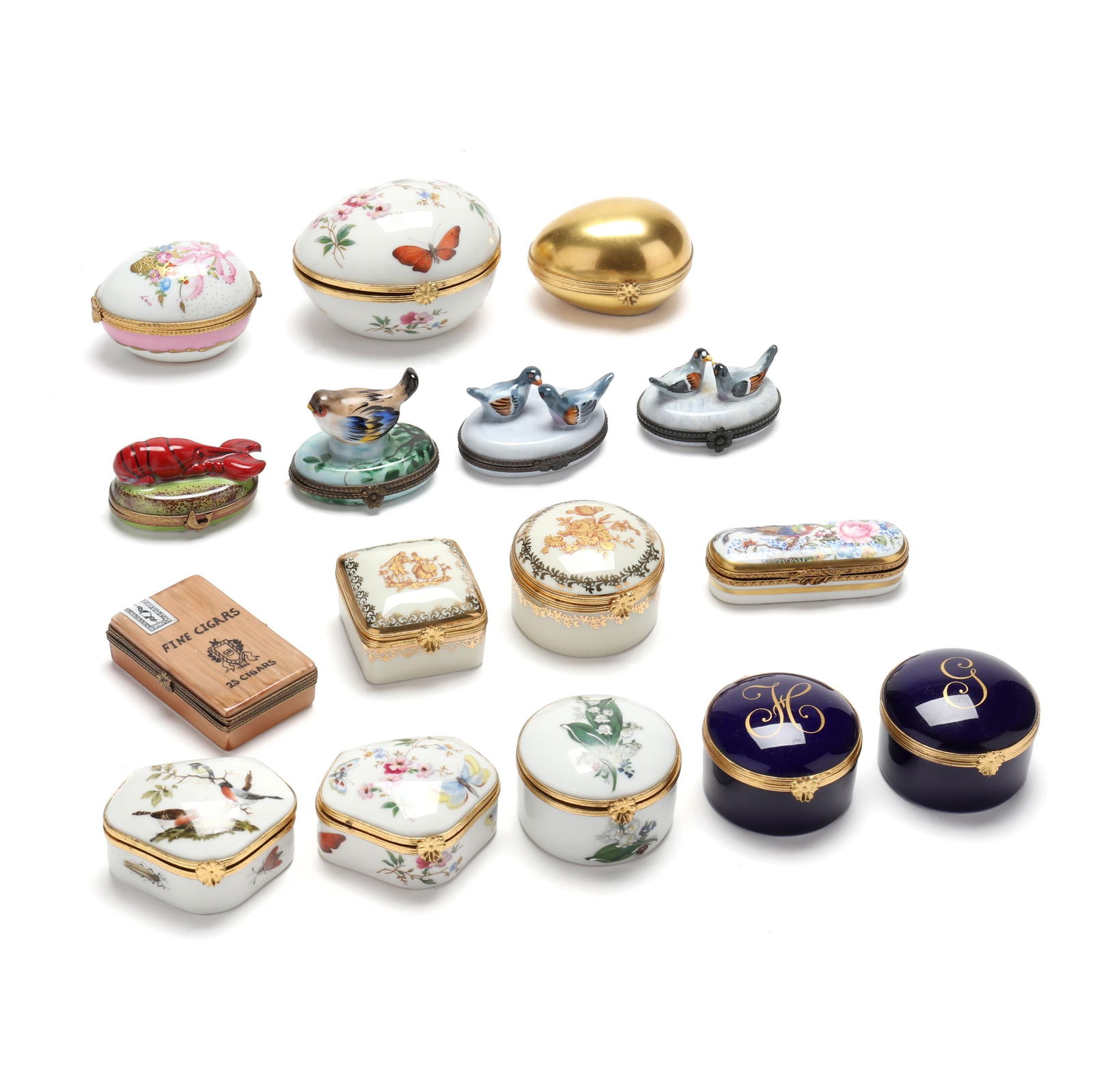 A COLLECTION OF SIXTEEN LIMOGES
