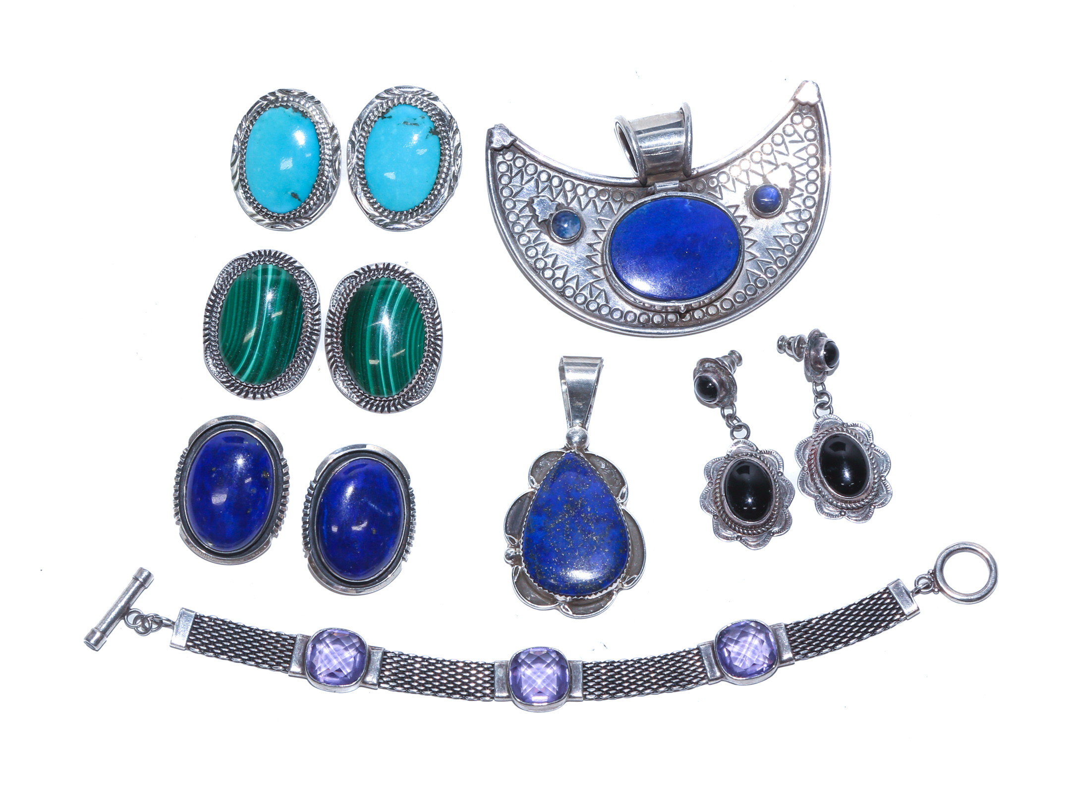 A COLLECTION OF STERLING NAVAJO
