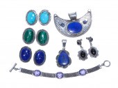 A COLLECTION OF STERLING NAVAJ