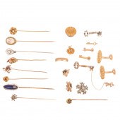 A COLLECTION OF STICKPINS & SO