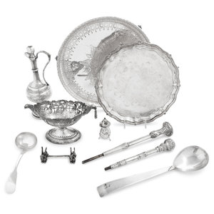 A Collection of Ten Silver-Plate