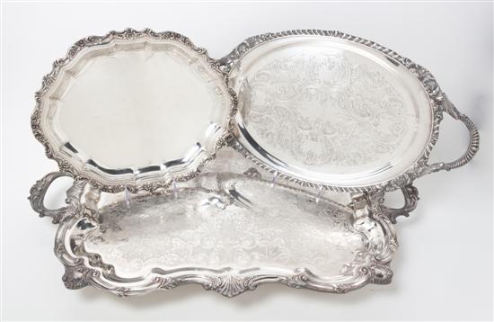 A Collection of Three Silverplate