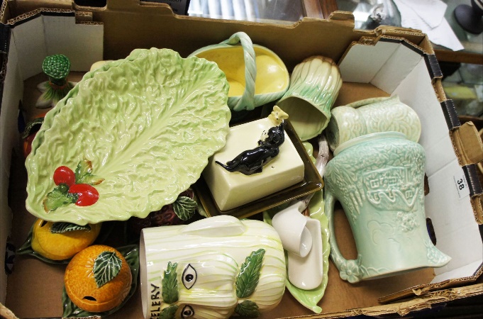 A collection of various pottery