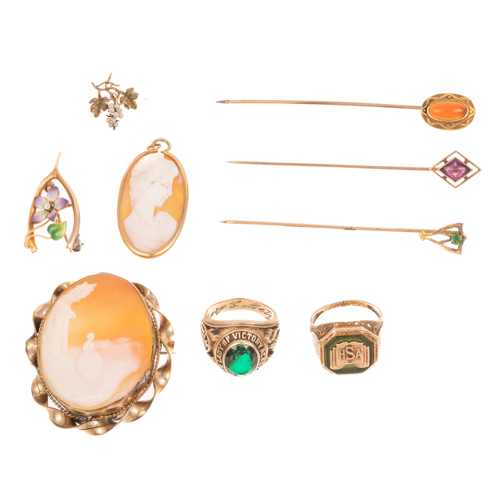 A COLLECTION OF VINTAGE 10K GOLD