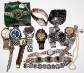 A COLLECTION OF WATCHES & JEWE