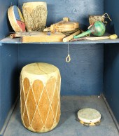 A COLLECTION OF WOOD INSTRUMEN