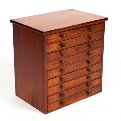 A collector's mahogany cabinet of