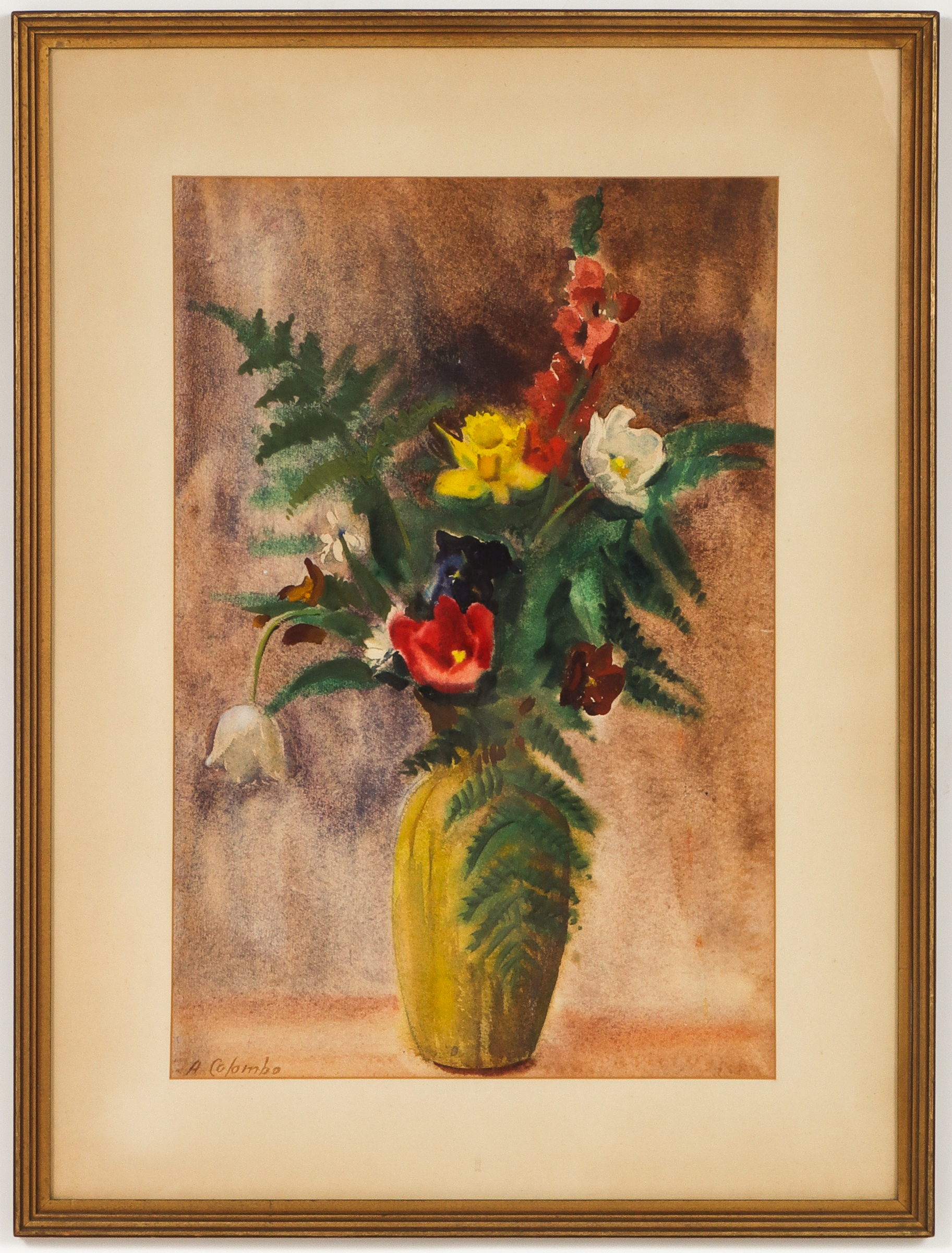 A. COLOMBO SIGNED FLORAL STILL LIFE