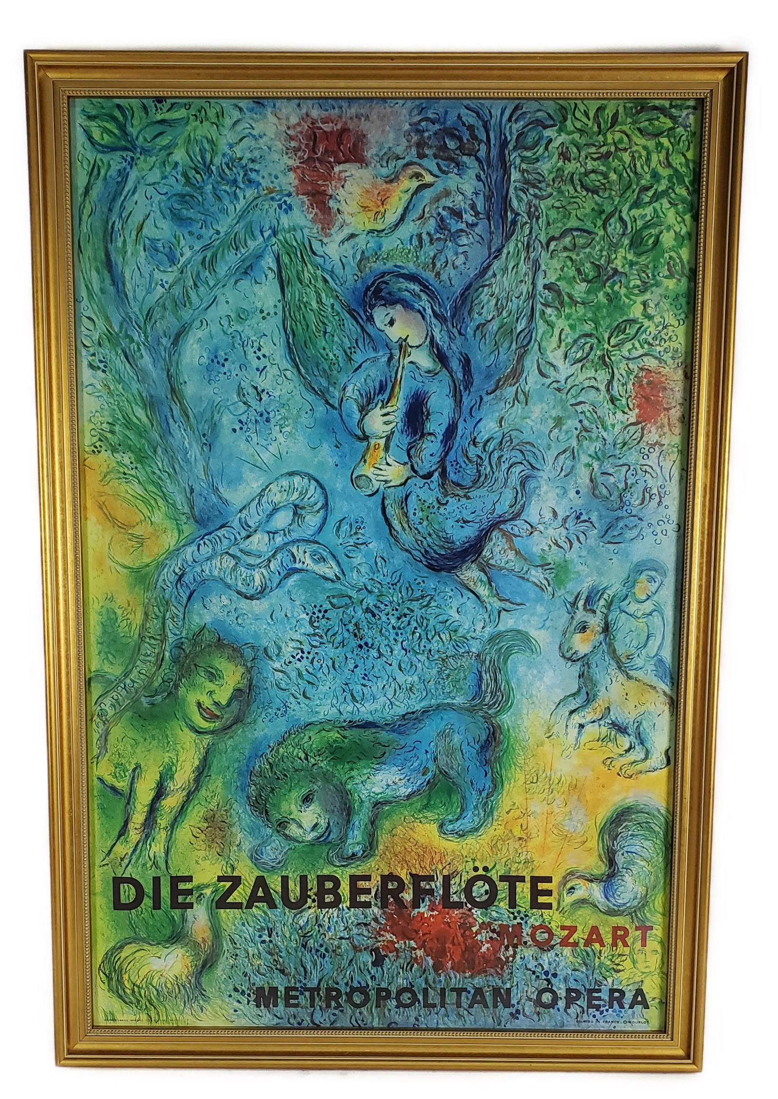 A COLOR OFFSET PRINT OF CHAGALL DIE