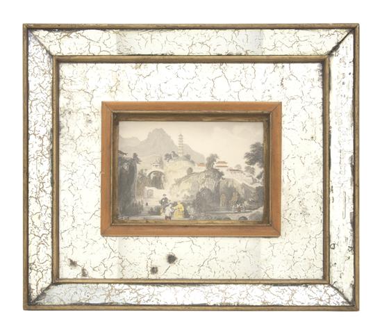 A Colored Chinoiserie Lithograph