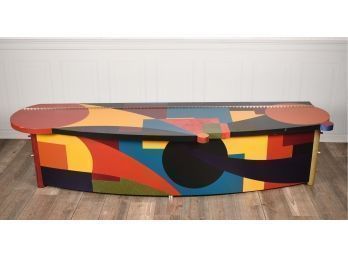 A colorful modern geometric painted