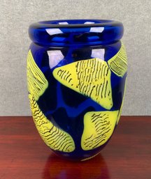 A colorful Murano art glass vase,