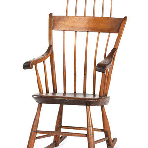 A Comb-Back Windsor Armchair Rocker