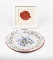 A commemorative armorial plate
